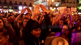 feminism demonstration against machism in Madrid, Spain
