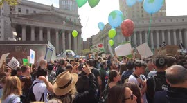 New York City's Climate Strike features massive crowds, the mayor and Greta Thunberg