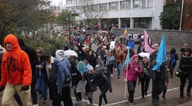 Fridays For Future protest takes place in Malmö, Sweden