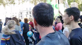 Climate change protest London on 20 September 2019. Thousands of people protesting about lack of effort by UK Government in tackling climate change.