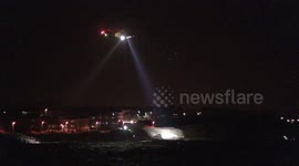 Coastguard helicopter helps rescue sailor on Dorset coast in UK
