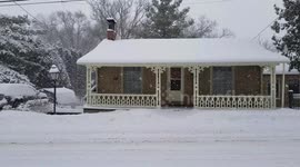 Snow on 1830's House