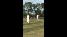 Hilarious moment former England captain Alastair Cook loses his temper in cricket match