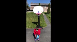 Toddler Basketball Trick Shot