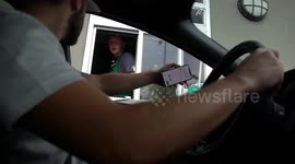 New iPhone 11 Pro gets DROPPED at drive-thru for durability experiment