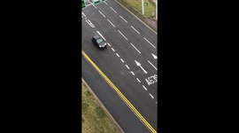 Police pursuit as vehicle drives wrong way down major dual carriageway in Leeds, UK
