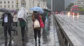 Summer ends with a vengeance as Londoners hit by heavy rain