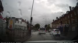 Heavy rain bursts drains in Neasden lane north London