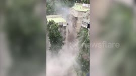 One dies and several injured after high-rise building collapses in Mumbai