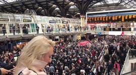 Newsflare Edit - Rain causes chaos at Liverpool Street statio
