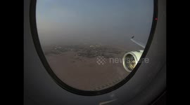 Landing on Airbus A350 in Dubai International Airport (DXB)