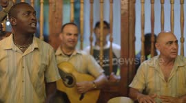 amazing cuban band eco caribe playing in havana, cuba
