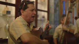 amazing cuban band eco caribe playing in havana, cuba