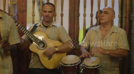 amazing cuban band eco caribe playing in havana, cuba