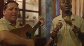 amazing cuban band eco caribe playing in havana, cuba
