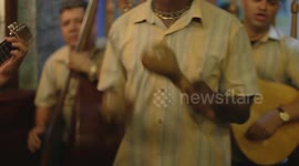 amazing cuban band eco caribe playing in havana, cuba