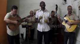 amazing cuban band eco caribe playing in havana, cuba