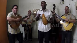 amazing cuban band eco caribe playing in havana, cuba