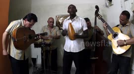 amazing cuban band eco caribe playing in havana, cuba