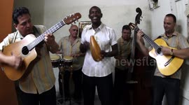 amazing cuban band eco caribe playing in havana, cuba