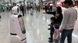 South Korean airport employs robots to greet and take selfies of visitors