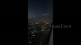 Stunning Minnesota lightning storm captured from aeroplane passenger
