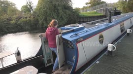 Couple travelling on narrowboat left stranded for four days due to a fault in lock
