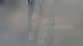 Newsflare Edit - Scaffolding collapse in Winchester High Street UK