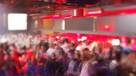 timelapse of a crowd dancing in barcelona's biggest club, Razzmatazz