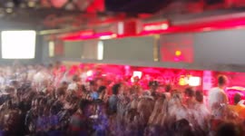 timelapse of a crowd dancing in barcelona's biggest club, Razzmatazz
