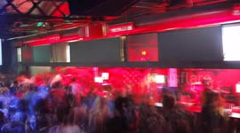 timelapse of a crowd dancing in barcelona's biggest club, Razzmatazz