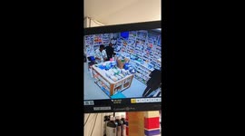 Dispensing assistant falls off kick stool