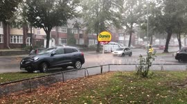 Torrential rain in Birmingham, UK