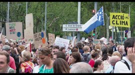 climate strike and march for the environment in barcelona on 27 september 2019