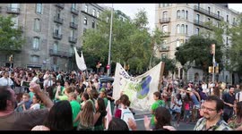 climate strike and march for the environment in barcelona on 27 september 2019