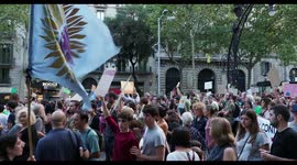 climate strike and march for the environment in barcelona on 27 september 2019