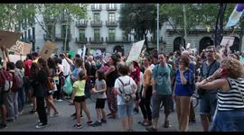 climate strike and march for the environment in barcelona on 27 september 2019