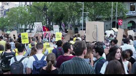 climate strike and march for the environment in barcelona on 27 september 2019