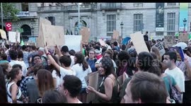 climate strike and march for the environment in barcelona on 27 september 2019