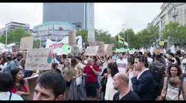 climate strike and march for the environment in barcelona on 27 september 2019