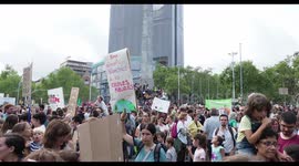 climate strike and march for the environment in barcelona on 27 september 2019