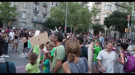 climate strike and march for the environment in barcelona on 27 september 2019