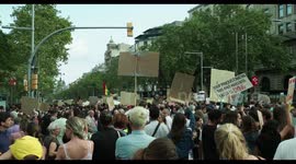 climate strike and march for the environment in barcelona on 27 september 2019