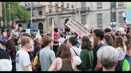 climate strike and march for the environment in barcelona on 27 september 2019