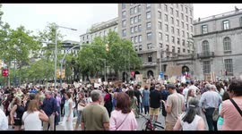 climate strike and march for the environment in barcelona on 27 september 2019