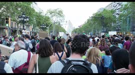 climate strike and march for the environment in barcelona on 27 september 2019