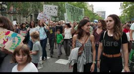 climate strike and march for the environment in barcelona on 27 september 2019