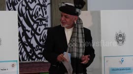 Incumbent Ashraf Ghani casts vote in Afghanistan presidential elections