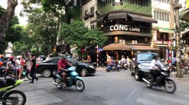Hanoi Old Quarter - busy junction.