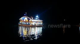 Floating Casino In Night River In Ras El Bar